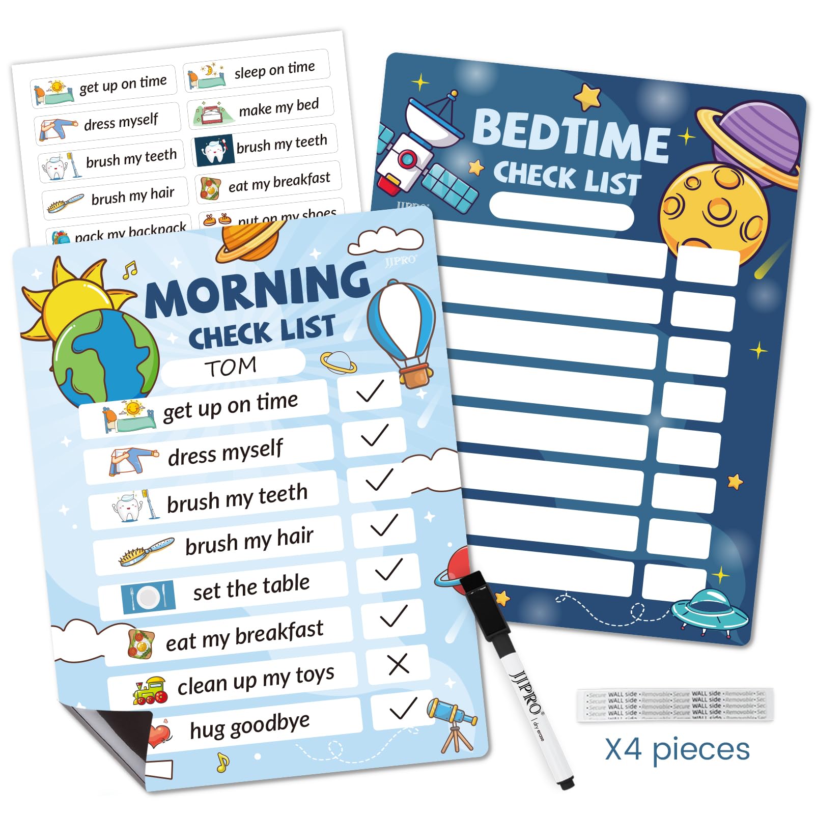 Mua JJPRO Bedtime/Morning Routine Chart for Kids,Magnetic Routine Chart ...