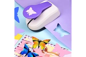 NOONIMUM Butterfly Punch 2 Inch, Butterfly Craft Puncher for Card Making DIY Albums, Butterfly Hole Shape Punches for Paper Crafting, Craft Lever Butterfly Punch Handmade