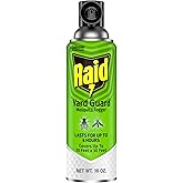 Raid Outdoor Yard Guard Mosquito Fogger, Area Insect Repellent, Kills On Contact, Control Mosquitoes up to 6 Hours, Covers up to 30 sq ft, Fast-Acting Yard and Garden Treatment, 16 oz