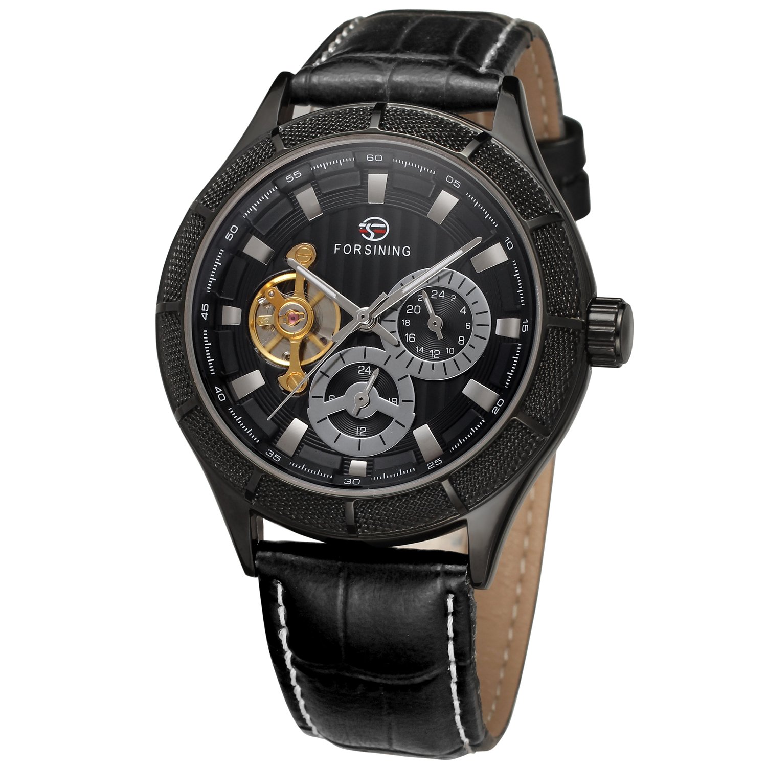 FORSINING Men's Automatic Classic Leather Barx Index Wrist Watch FSG566M3B1