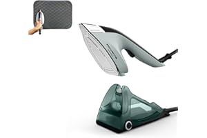 Rowenta, 2-in-1 Duo Force Iron and Steamer for Clothes, 1700W Steam Iron, Stainless Steel Soleplate, Ultra-lightweight, Detac