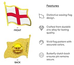 England Flag Lapel Pin - Enamel Metal National
