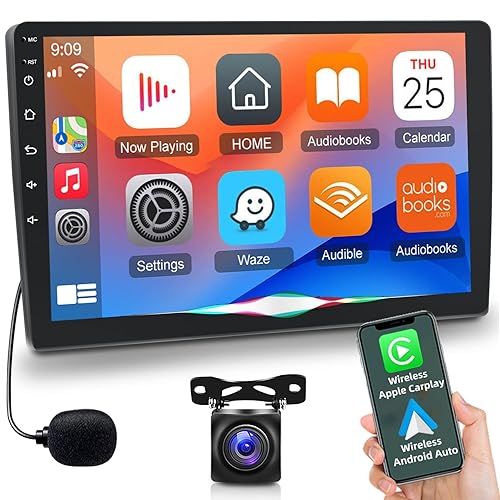 GEARELEC 9" 2DIN Android 13 Car Stereo – Wireless Carplay, GPS Nav, 2GB+32GB