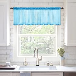 MIULEE Half Window Gauze Sheer Curtains Rod Pocket