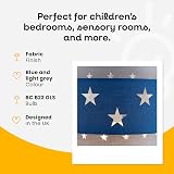 MiniSun Modern Blue and Grey Cut Out Star Ceiling Light Shade 300mm view 3
