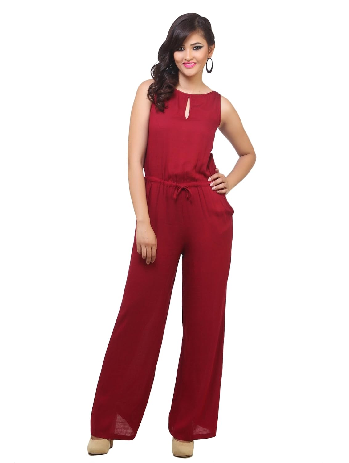 cottinfab women's cotton jumpsuit (2341b s-p)