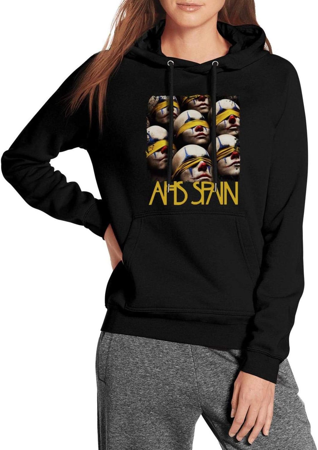 GAKIIER Black Womens Hoodie Sweatshirt American-Horror-Story-AHS-Spain-Logo- Fleece Long Sleeve