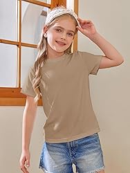 Girls Short Sleeve T Shirts Kids Summer Tops