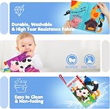 beiens Touch and Feel Crinkle Cloth Baby Book Rainforest Animals 0-12mo view 4