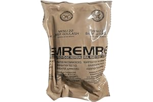 EPIDEMIC PROOF Genuine USGI MRE [Meal, Ready to Eat] Inspection Date 01/2026 or Newer [New Packaging] - You Choose Menu Ration with Entree, Snacks, Dessert, Drink Mix, Utensils, Condiments and FRH. (Beef Goulash)