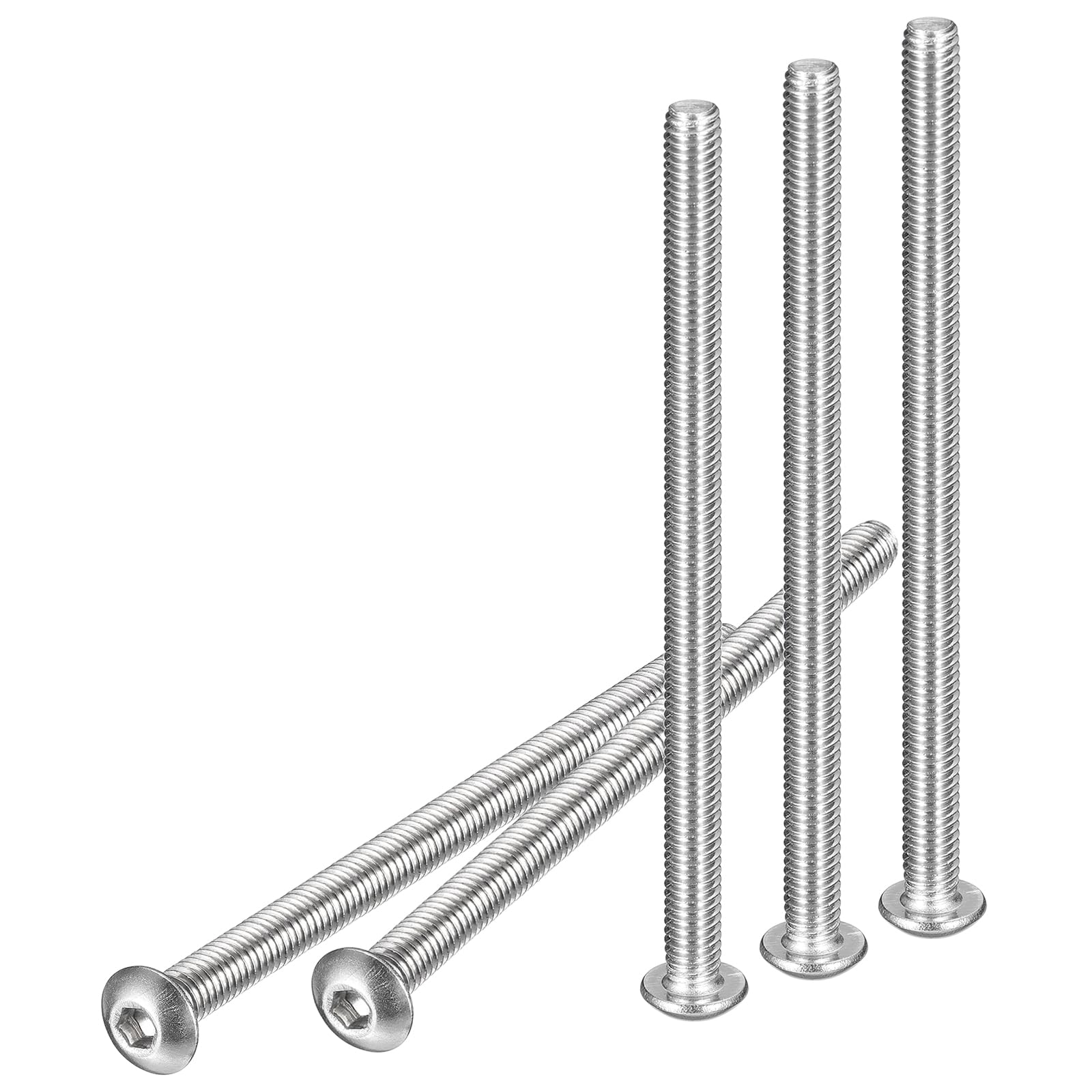 DTGN M4-0.7x65mm Button Head Socket Cap Screws - 20Pack - Good for Machine - 304 Stainless Steel 18/8 - Hex Drive Full Thread Fasteners — image 1