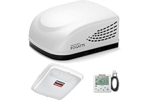 FOGATTI RV Air Conditioner InstaCool 15000BTU with Heat Strip, Non-Ducted, Rooftop AC Unit RV, All in One Unit, Easy Install, Quiet AC, For Camper, 115V