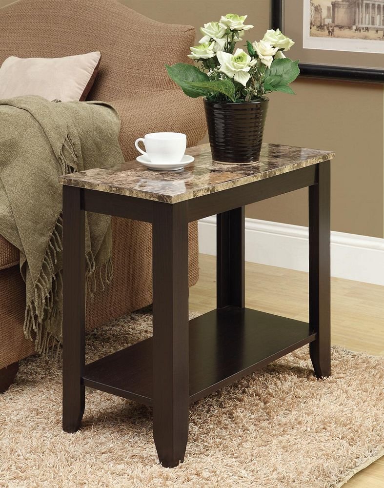 Amazoncom Monarch Specialties Top Accent Side Table Cappuccino