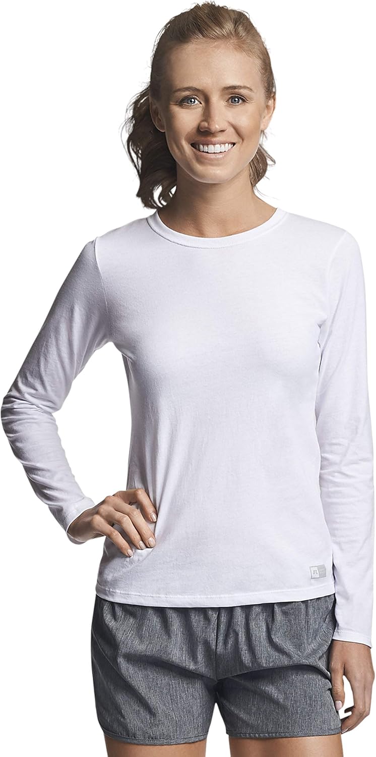 Russell Athletic Women's Cotton Performance T-Shirts at  Women’s Clothing store