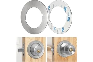 MOSECYOU Door Knob Backing Plates Round Version, Satin Nickel, Thick, Door Reinforcement Plate, Scar Plates for Door Knob/Deadbolt, Door Handle Cover Filler Fixing Repair Backplate