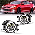 WEZEMLIGHT New Version LED Fog Lights Assembly Replacement For 2011-2013 CT200h 2011-2014 IS250/350 Toyota 4Runner Avalon Camry Highlander Matrix Prius Rav4 Tacoma LED Fog Lamps 1 Pair (Includes DRL)