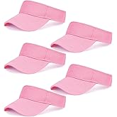 Rbenxia 5 Pieces of Adjustable Sport Visors Sun Visor Hats Cap Visors for Women and Men