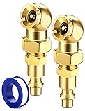 LUMITECO 2-Pack Ball Foot Air Chuck Set, 1/4" FNPT