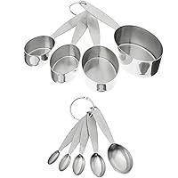 Cuisipro Stainless Steel Measuring Cup and Spoon Set