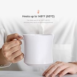 hurkins Smug, up to 149℉ Coffee Mug Warmer & Mug