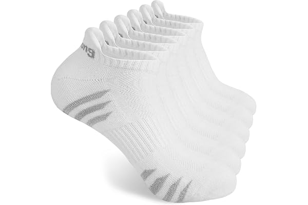 VVFXX Men's Athletic Running Ankle Socks Thick Low Cut Sports Short Socks Running Socks 6 Pairs Mens Socks