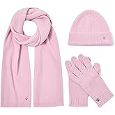 KVSS 100% Pure Cashmere Hat Scarf and Gloves Set for Women Knit Beanie Winter Set | Luxury from inner Mongolia