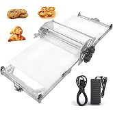 HESMAX 22.7" Electric Dough Sheeter Machine with Adjustable Thickness Commercial dough sheeter with foldable design, stainless steel rollers, ideal for croissant, pizza &amp; pastry dough