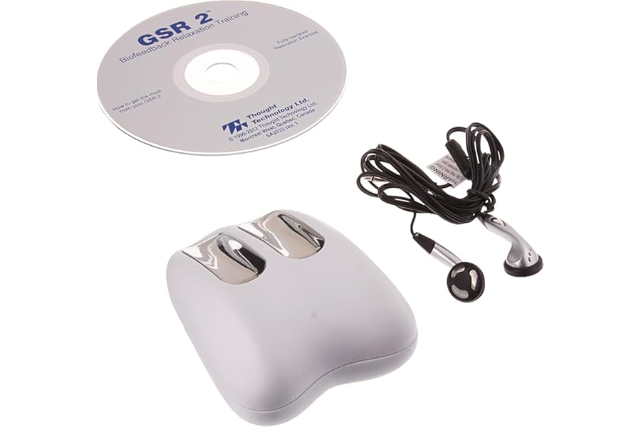 Fabrication GSR Galvanic Skin Responses Biofeedback Unit, White