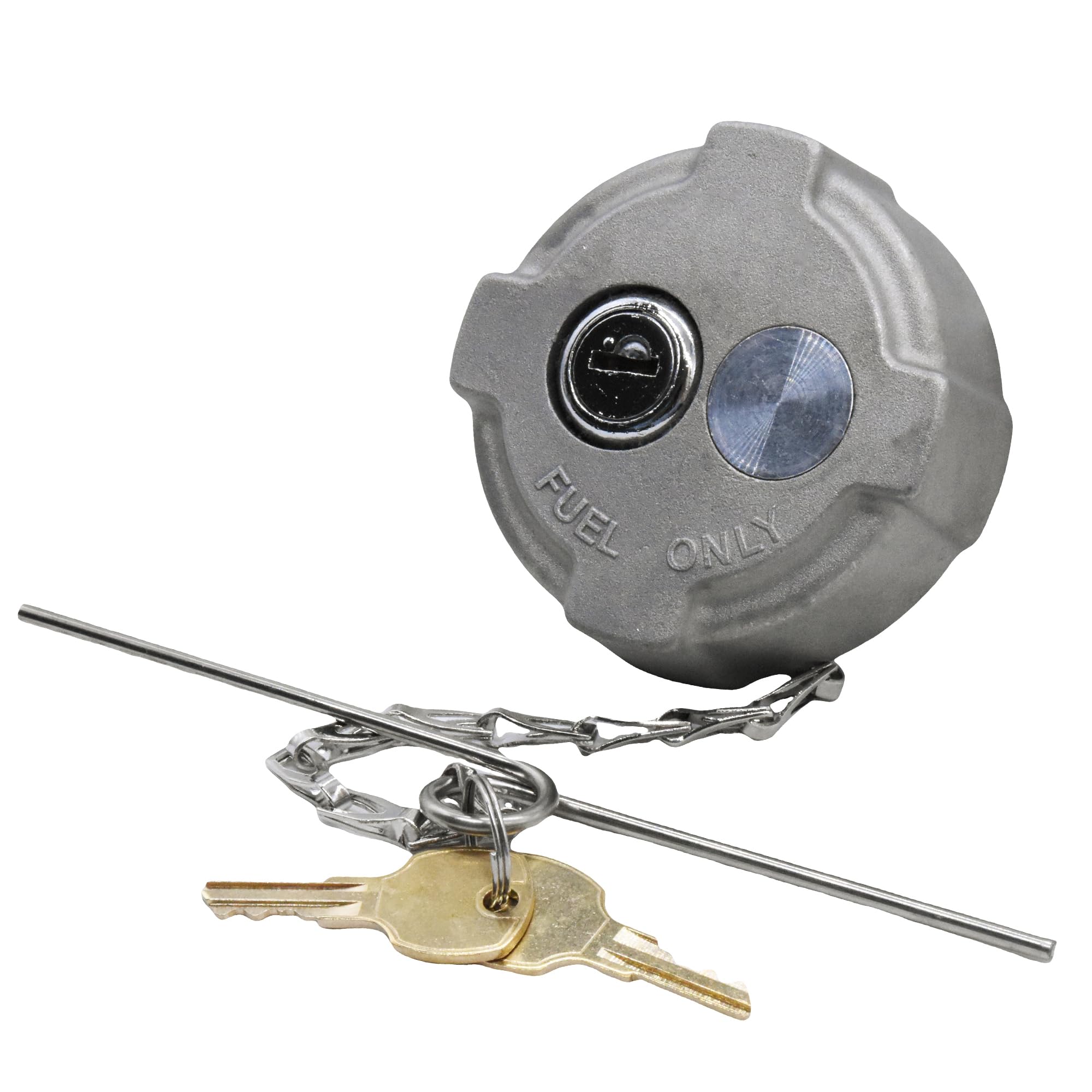 Photo 1 of 2 3/8” Locking Fuel Cap with Rubber Seal Ring Safety Chain and 2 Key Fit for Freightliner M2 Small Semi Box Trucks. Replaces# FTA-C-13