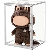 XL Display Case for Big Labubu POP MART Doll - with Magnetic Door, Acrylic Clear Dustproof Large Toy Showcase, Box Stackable Storage Cabinet - Compatible with 24 inch Oversized Plush Dolls