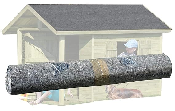 Bitumen - Dachpappe 7,5 m² schwarz besandet für Spielhaus von Gartenpirat®