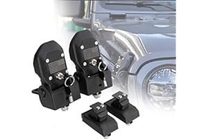 ETL INDUSTRIES Locking Hood Latches with Keys for 2018-2024 Jeep Wrangler JL/Gladiator JT Hood Latch Cover Catch Buckle Lock Kit with USA Flag