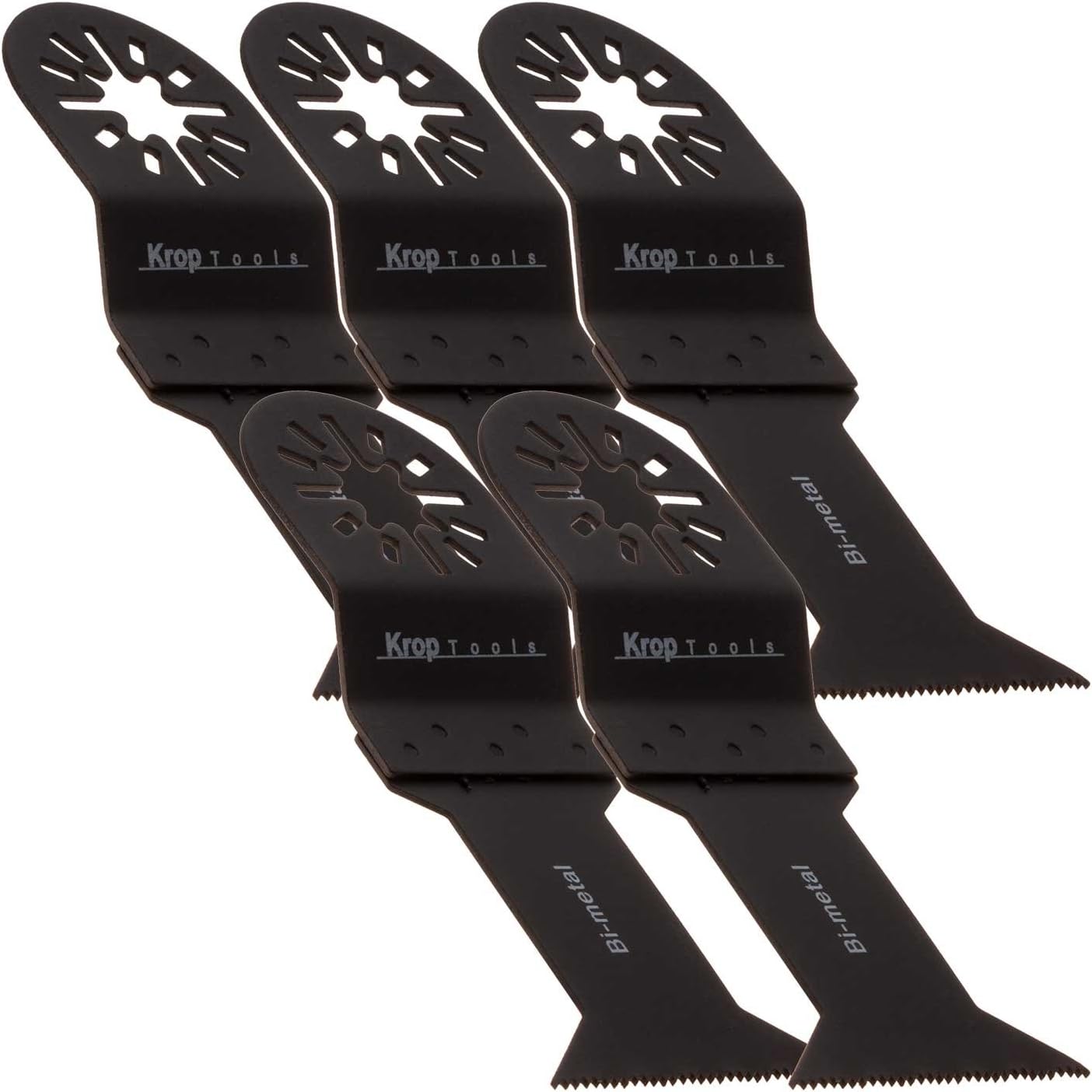 5 KROP Multitool Blades 44mm HSS Bi-Metal fits Bosch Fein MultiMaster Erbauer Mac Allister Makita Milwaukee Parkside Workzone and More.