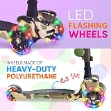 Hurtle 12 Wheel Kids Scooter Stand & Cruise Folding LED Lights Adjustable Height view 4