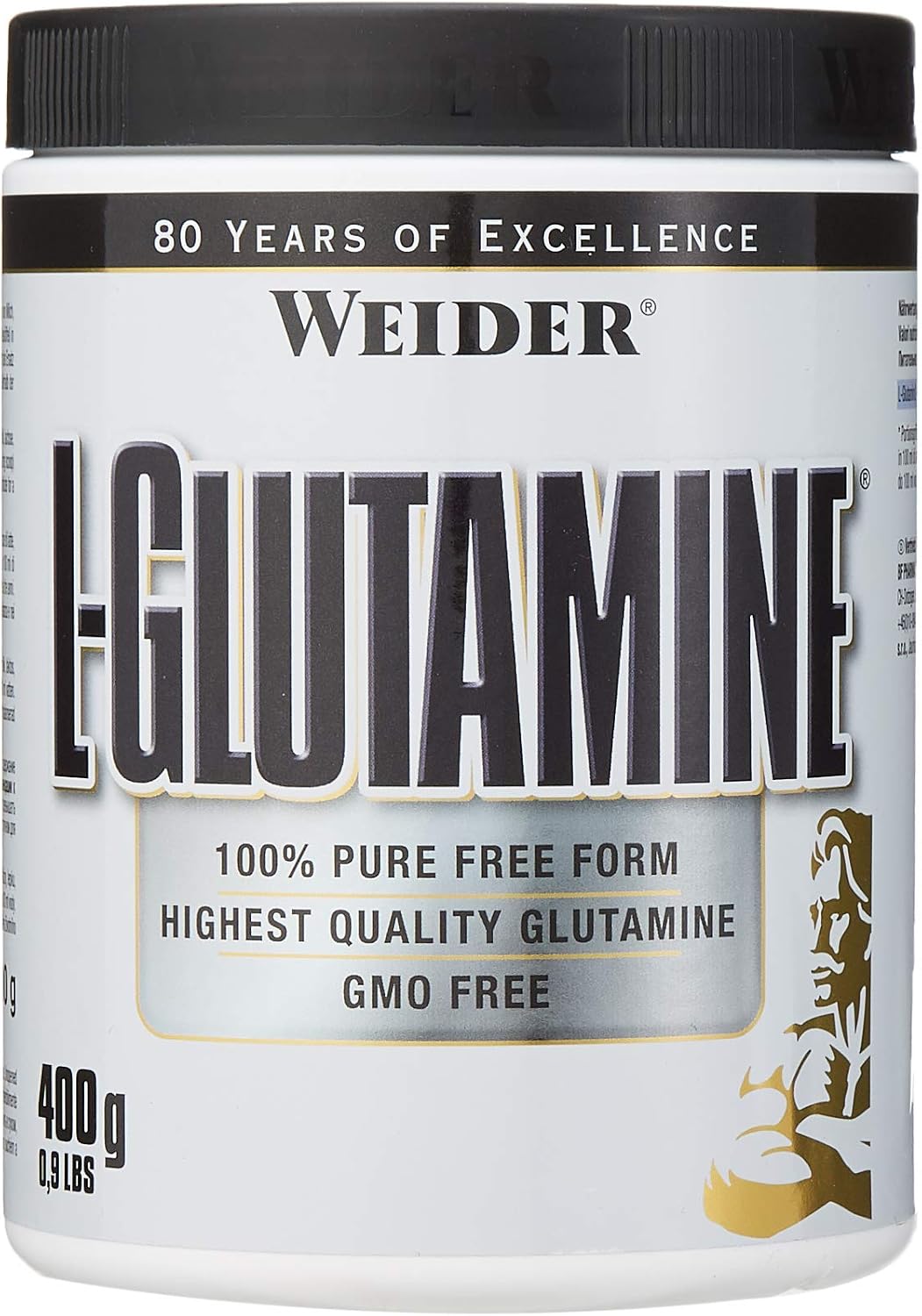Weider L Glutamine, 80 servings, Pure L-Glutamine powder, Repair and build Muscle, 400 g (Pack of 1)