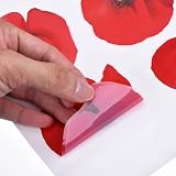 Pangda Flower Bin Home Decoration Stickers 22pc PVC Removable Red Green view 5