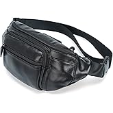 Polare Genuine Leather Fanny Pack/Waist Bag/Organizer (Classic Style)