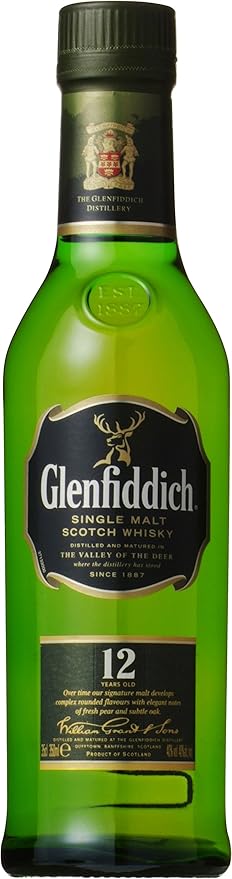 Amazon Co Jp シングルモルトウイスキー グレンフィディック12年 ウイスキー イギリス 350ml 食品 飲料 お酒