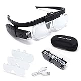 LED Head Mount Magnifier Glasses with 3 Detachable