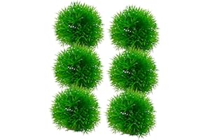 Toyvian 6Pcs Artificial Aquarium Plants Balls Fish Tank Decorations Water Plants Ornaments for Realistic