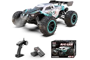 Kidcia 1:14 RC Cars Fast 60 KPH, 4WD All Terrain RC Truck with 60 Mins Runtime, High Speed Remote Control Car with 2S 2000 mAh Rechargeable Batteries, Off Road RC Cars for Adults and Teen Boy Gifts