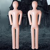 Mntrprko 4 Pcs Halloween Inflatable Mannequin Full Body 60" Inflatable Dummy Dead Body DIY Cosplay Costume Props for Yard Patio House Halloween Decor (4)