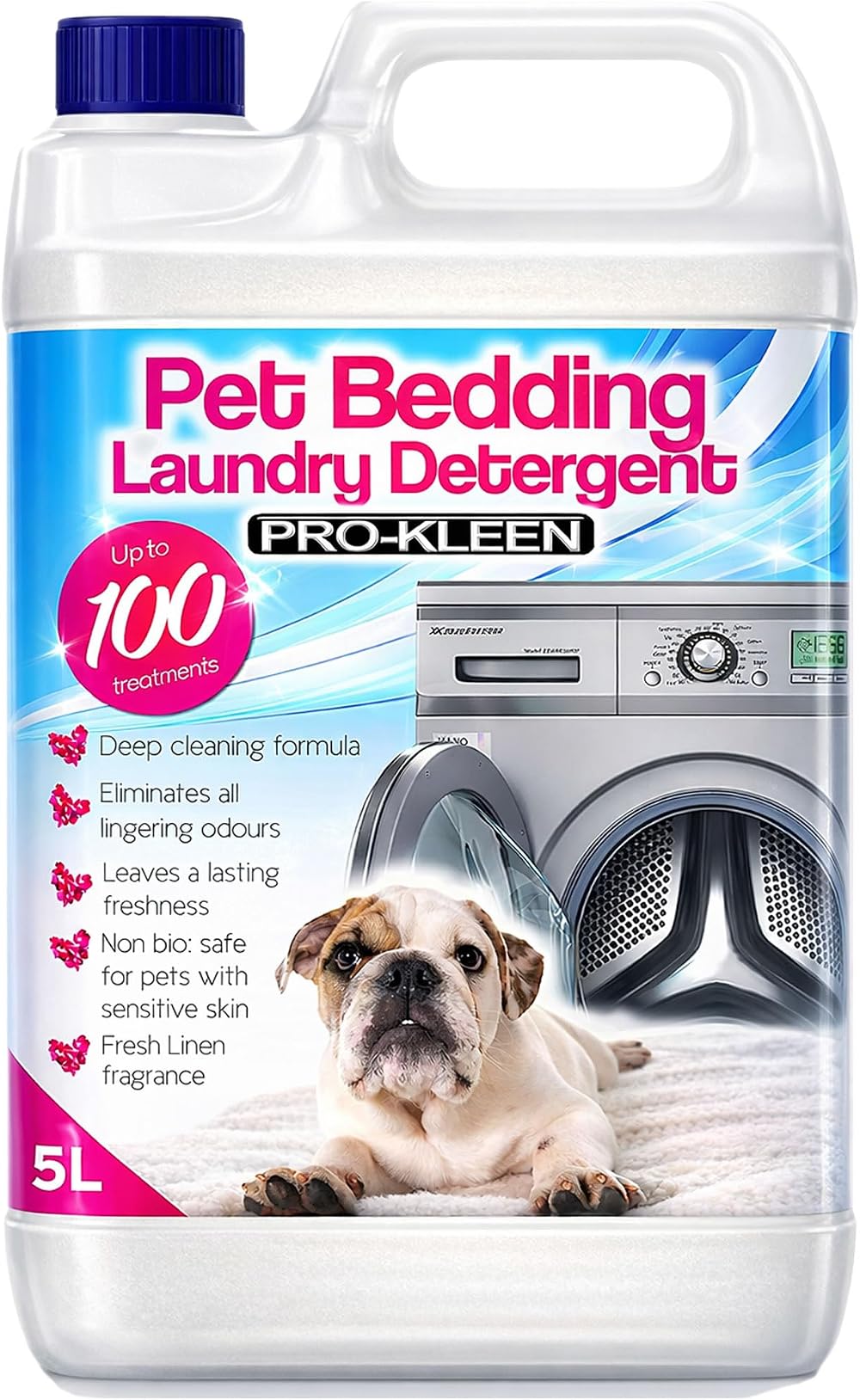 Pro-Kleen Fresh Linen Pet Bedding Laundry Detergent 5L Non-Bio