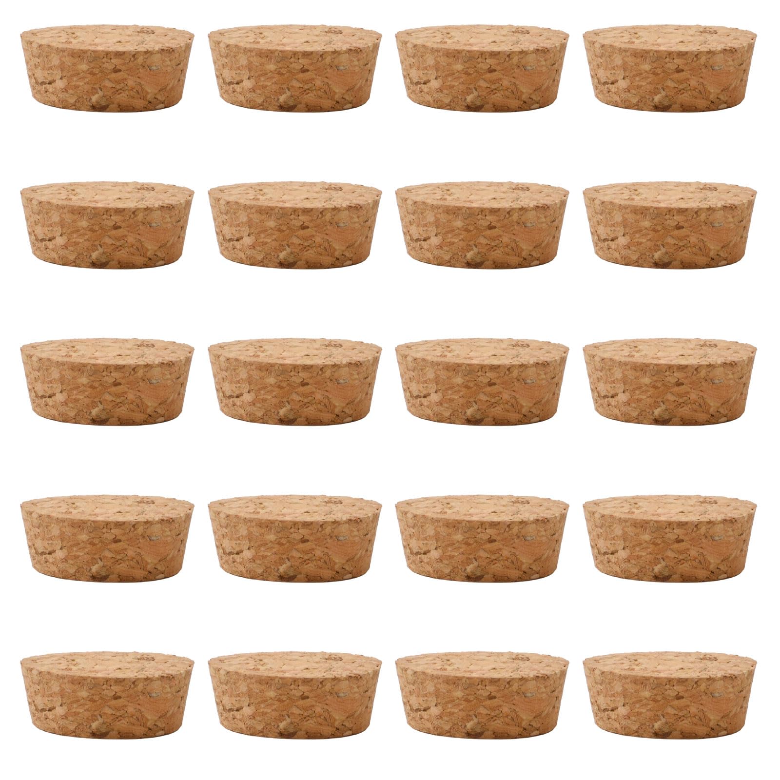 INCREWAY Tapered Cork Stoppers, 20PCS Conical Wooden Wine Bottle Stopper Cork Plugs Replacement Corks for Wine Bottle Glass Bottle Jars, 33 * 29 * 12mm