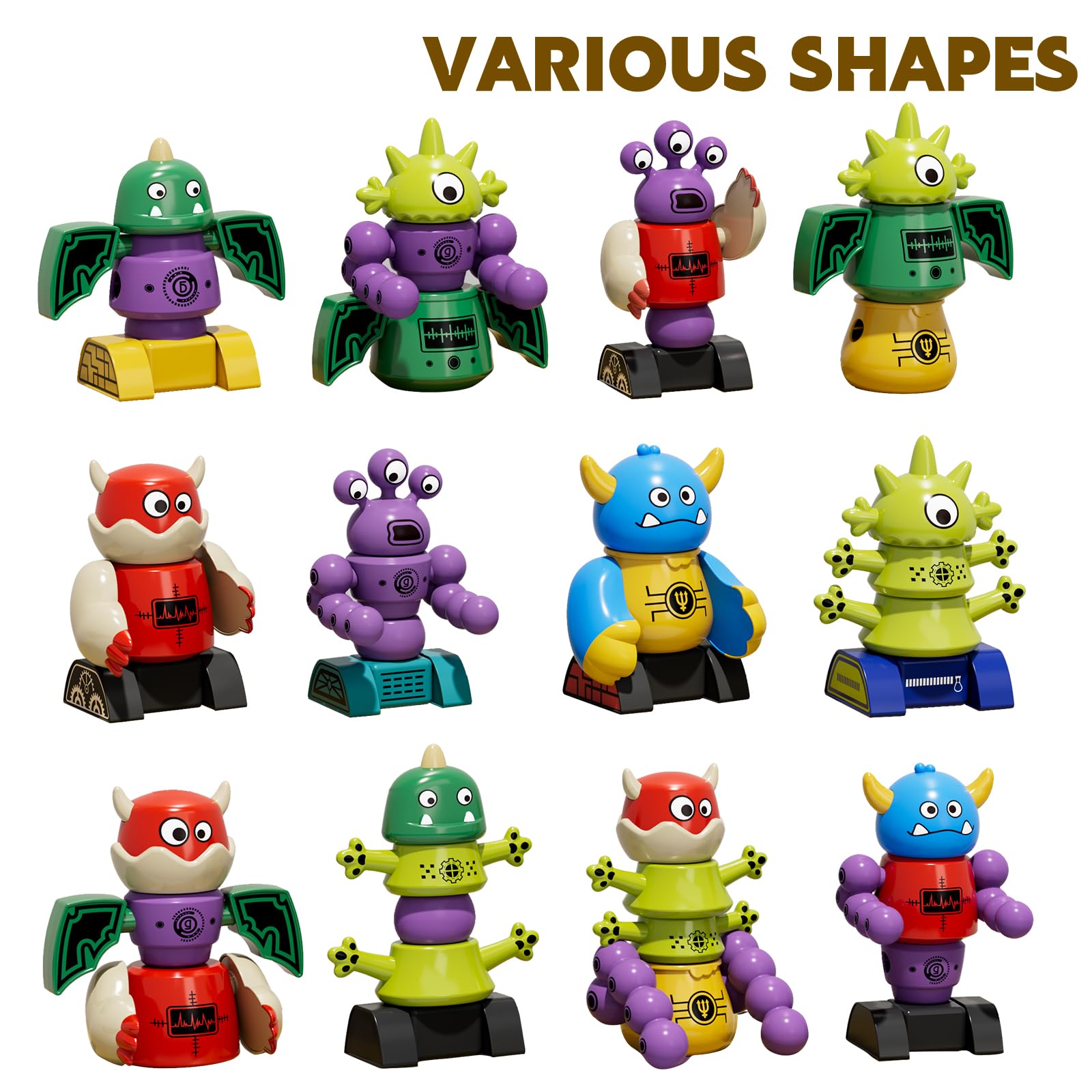 TEMI Magnet Robot Toy for Kids 3-5 Years Old - Monster Magnet Toys Stacking Transform Toys with Storage Box, Set for Boys Age 3 4 5 6 7 Years Old Boys, Christmas and Birthday Gifts