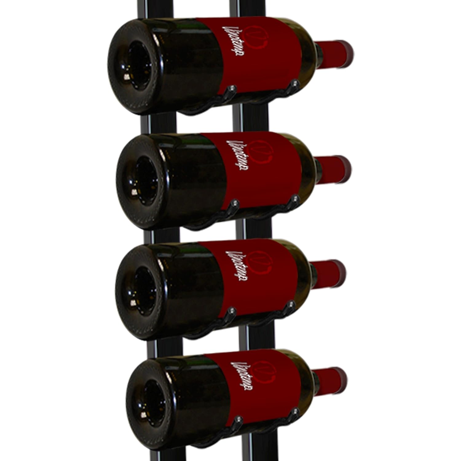 Vinotemp Metal WallMount 9Bottle Wine Rack, Black Home