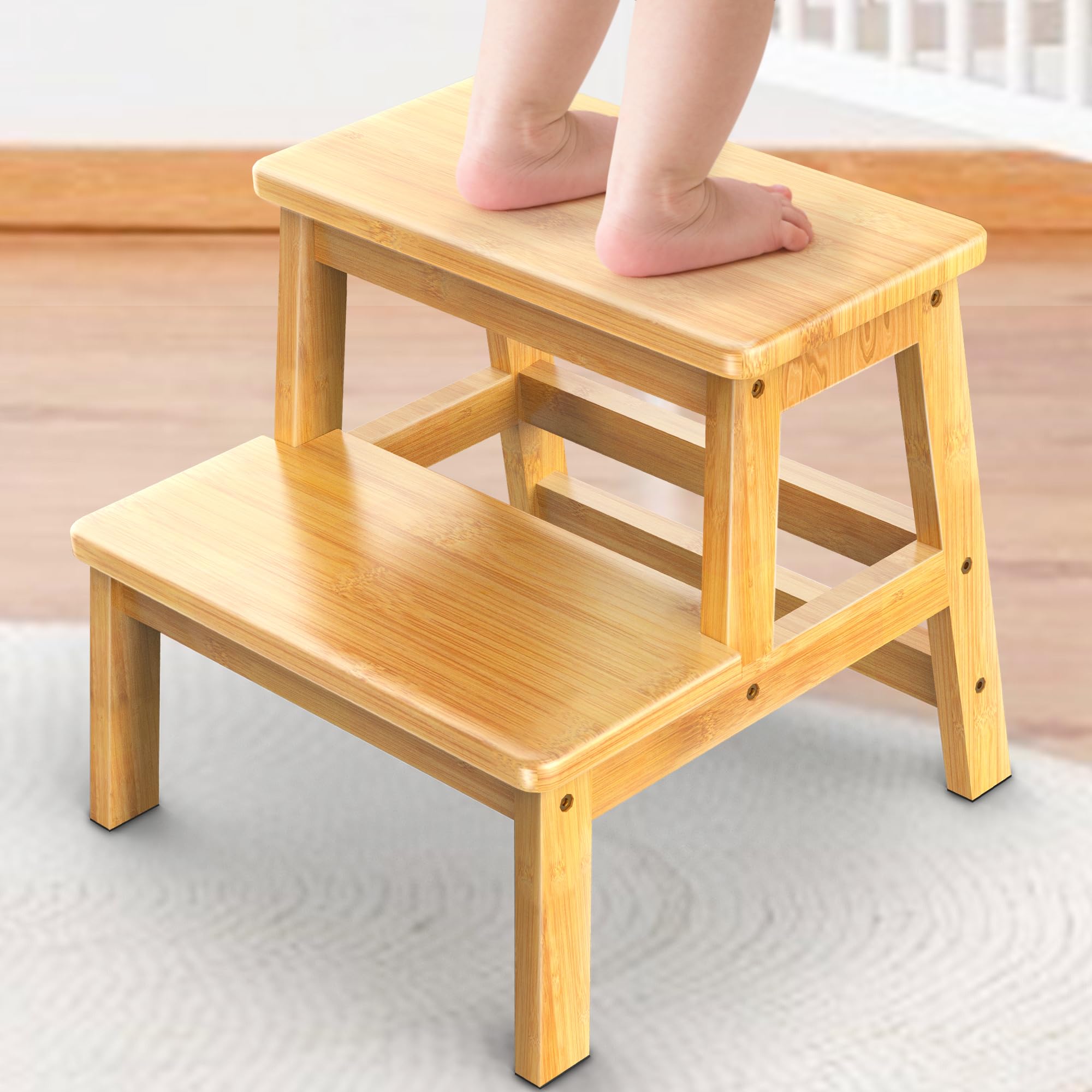 IPOW Multi-Purpose 2 Step Stool for Kids Adults