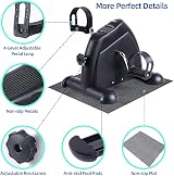 Sportneer Mini Exercise Bike Under Desk Portable Pedal Cycle Adjustable view 4