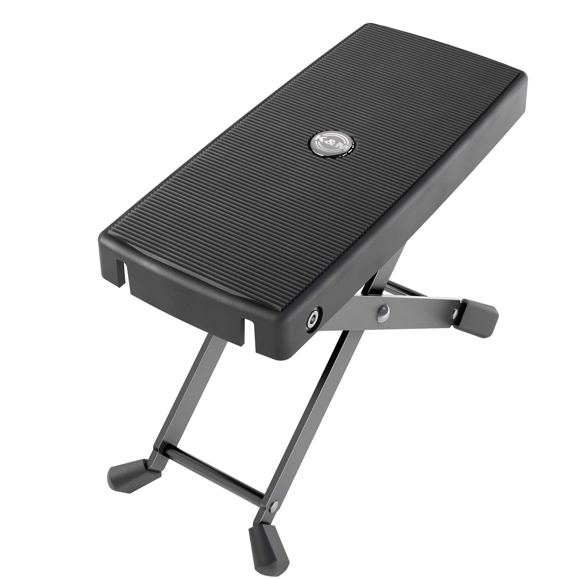 K&M König & Meyer Aluminium Footrest - 14640, Black, Adjustable Height
