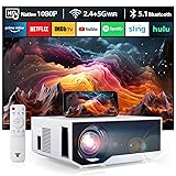 2024 Newest Projector with Wifi Bluetooth, 15000lux